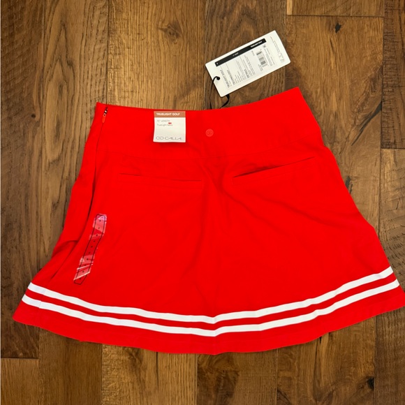 Calia by Carrie Underwood Truelight Bright Red Golf 15” Skirt Skort Sz 0 - Picture 3 of 4